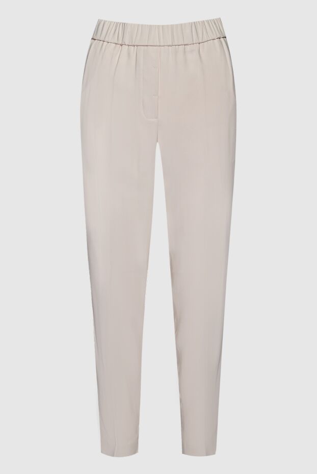 Peserico женские брюки из вискозы розовые женские купить с ценами и фото 159671 - фото 1