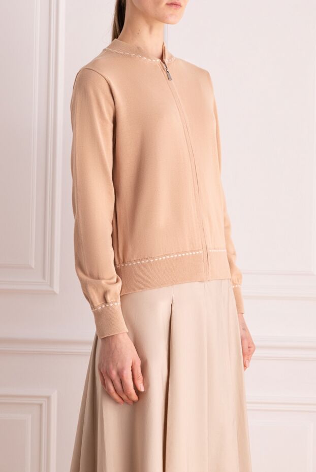 Max&Moi zip-up jumper made of fine wool with embroidery and a palm tree on the back 159718 - photo 3