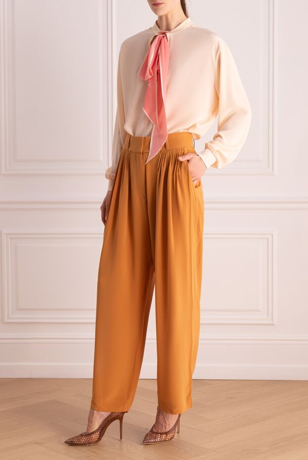 Max&Moi women's silk pants orange 159723 - photo 2