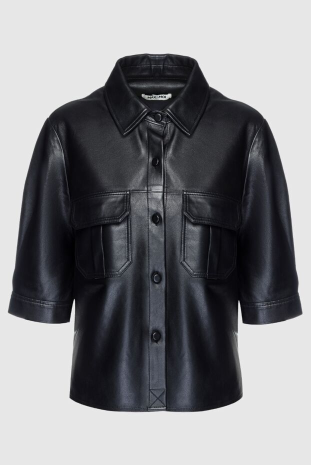 Max&Moi women's leather blouse with short sleeves black 159734 - photo 1
