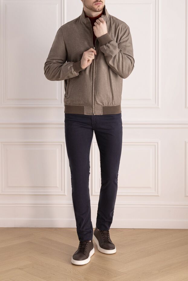 Enrico Mandelli beige silk and cashmere jacket for men 159745 - photo 2