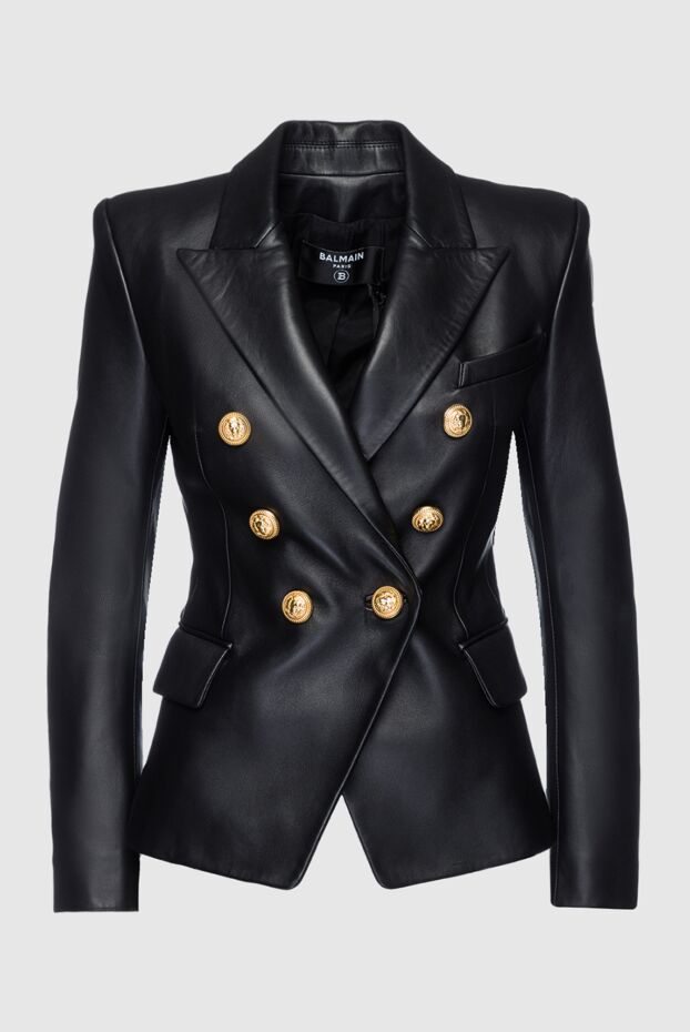 Balmain woman black leather jacket for women buy with prices and photos 159793 - photo 1
