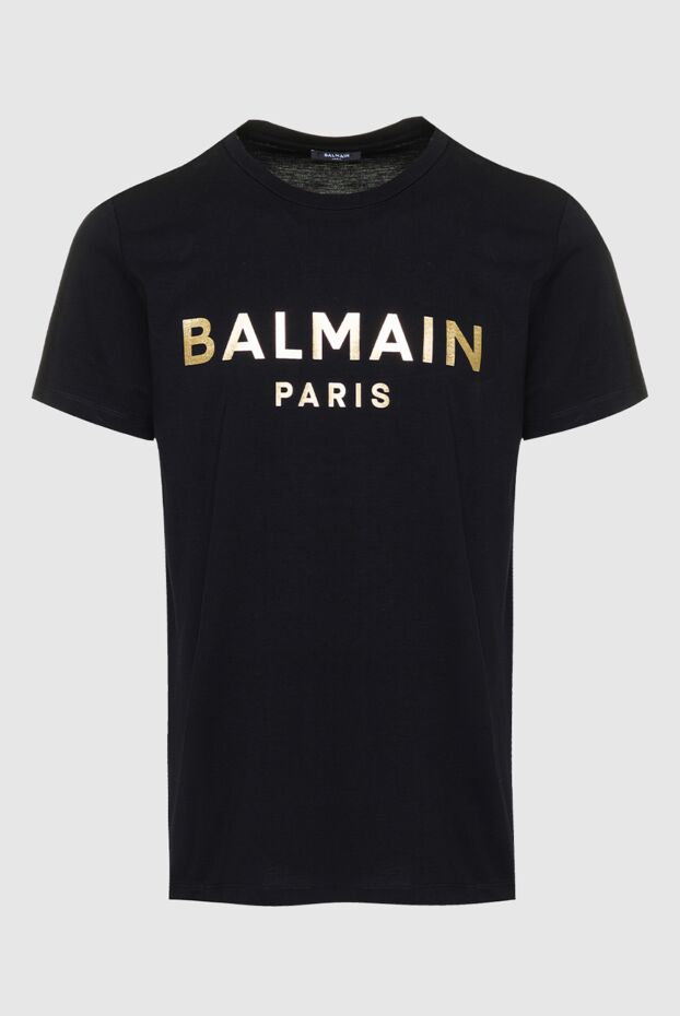 Balmain мужские футболка из хлопка черная мужская купить с ценами и фото 159801 - фото 1