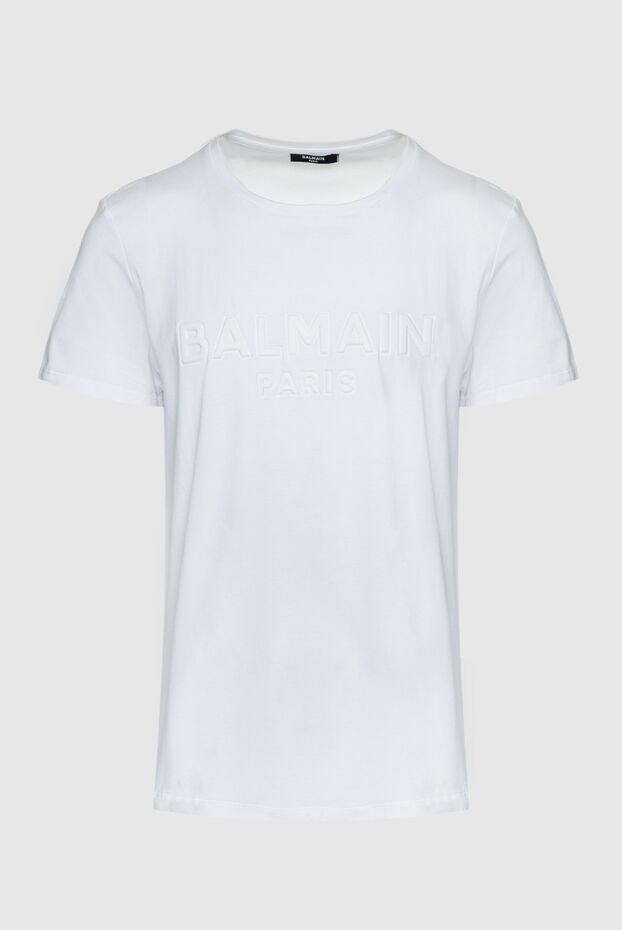 Balmain мужские футболка из хлопка белая мужская купить с ценами и фото 159804 - фото 1