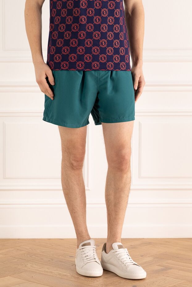 Loro Piana turquoise swimming shorts with water-repellent coating 159821 - photo 3