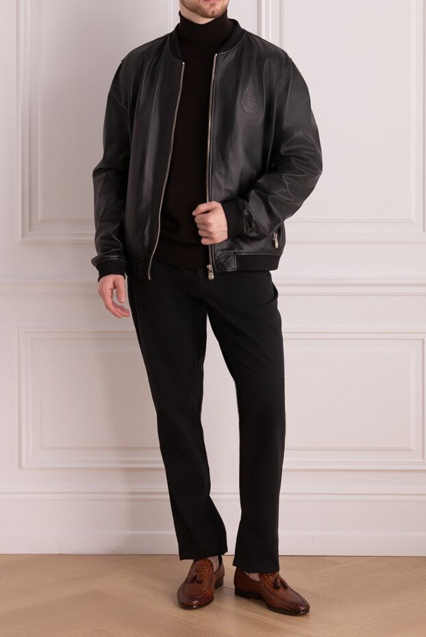 Billionaire man black leather jacket for men buy with prices and photos 159993 - photo 2