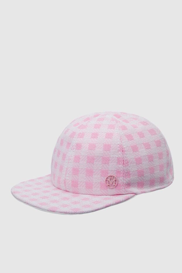 Maison Michel women's pink cotton cap with a cage 160013 - photo 3