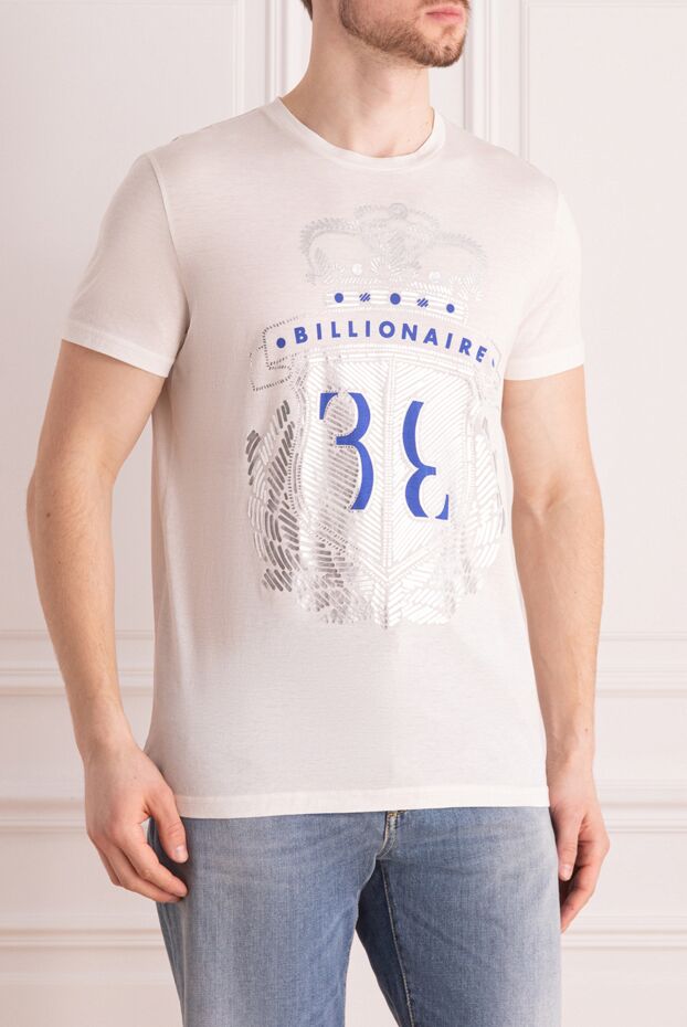 Billionaire white cotton t-shirt for men 160083 - photo 3
