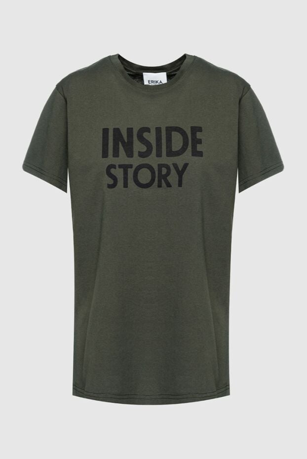 Erika Cavallini green cotton t-shirt for women 160091 - photo 1