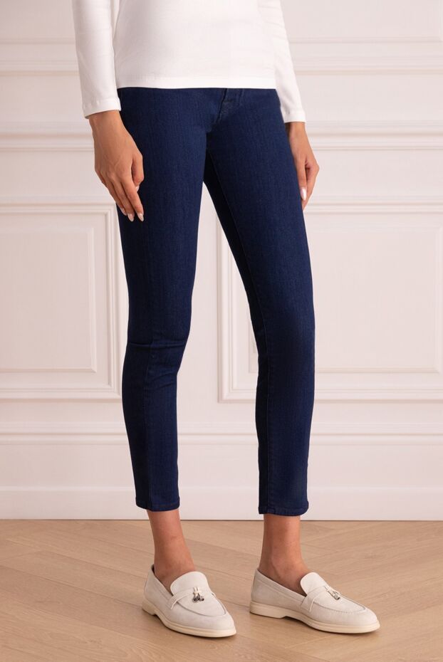 Jacob Cohen women's cropped dark blue jeans 160191 - photo 3