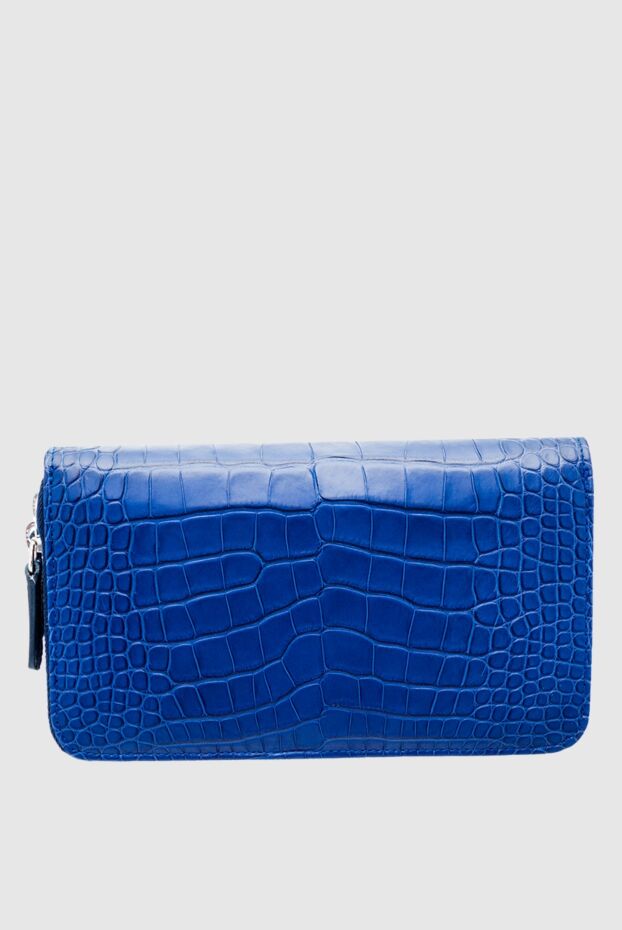 Cesare di Napoli man blue men's crocodile leather clutch buy with prices and photos 160237 - photo 1