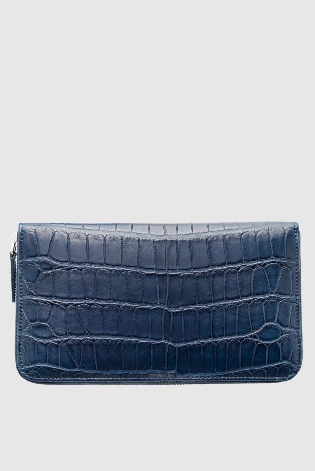 Cesare di Napoli man blue men's crocodile leather clutch buy with prices and photos 160243 - photo 1