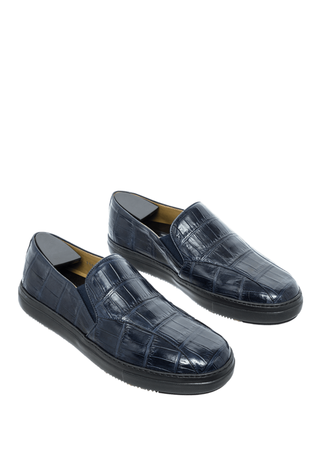 Tardini blue alligator leather slip-ons for men 160266 - photo 3