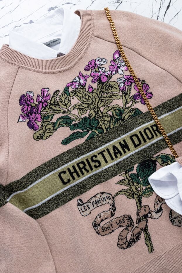 Dior pink cashmere and wool sweater for women 160290 - photo 2