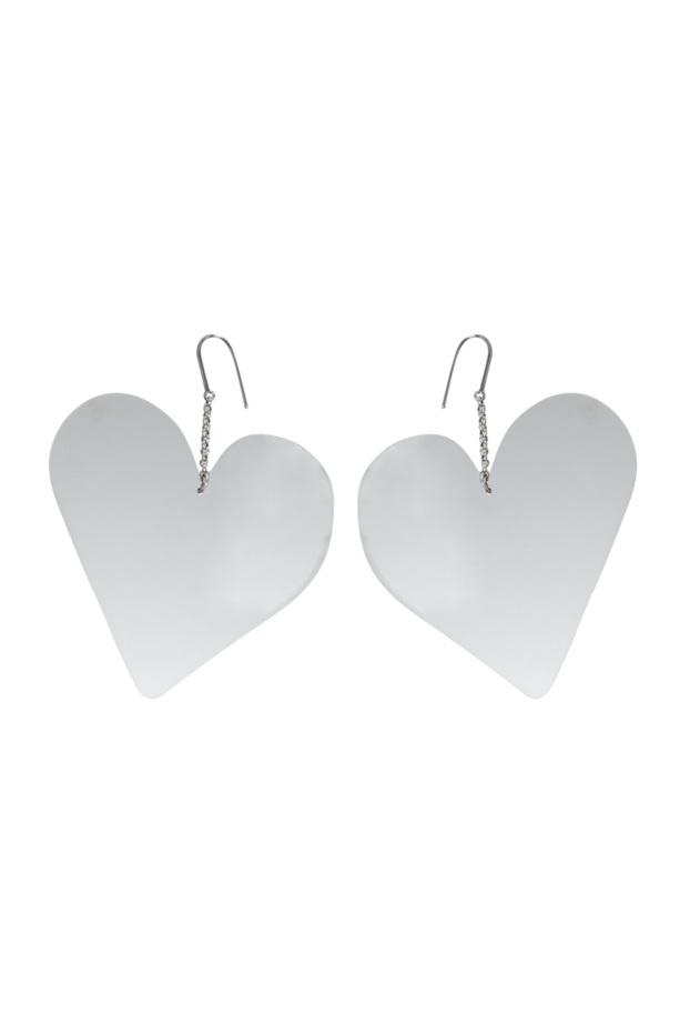 Isabel Marant large gray earrings for women in the shape of a heart 160348 - photo 1