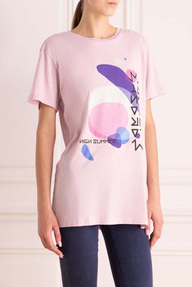 Isabel Marant women's cotton pink long t-shirt with a print 160377 - photo 3