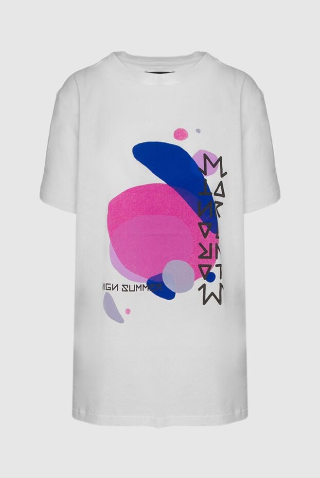 Isabel Marant white women's t-shirt, loose fit, with large art print in pop art style 160378 - photo 1