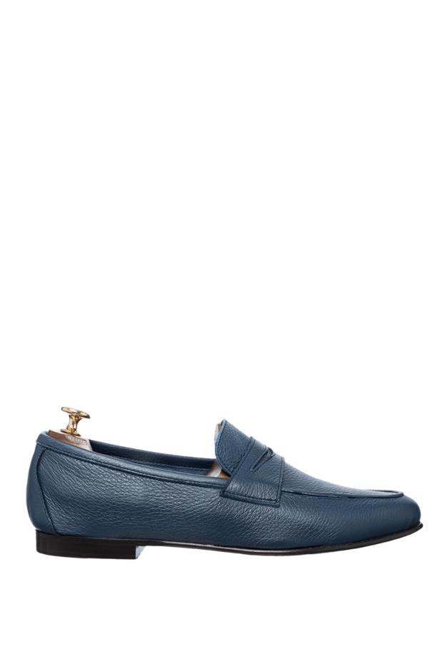 Andrea Ventura man blue leather loafers for men buy with prices and photos 160391 - photo 1