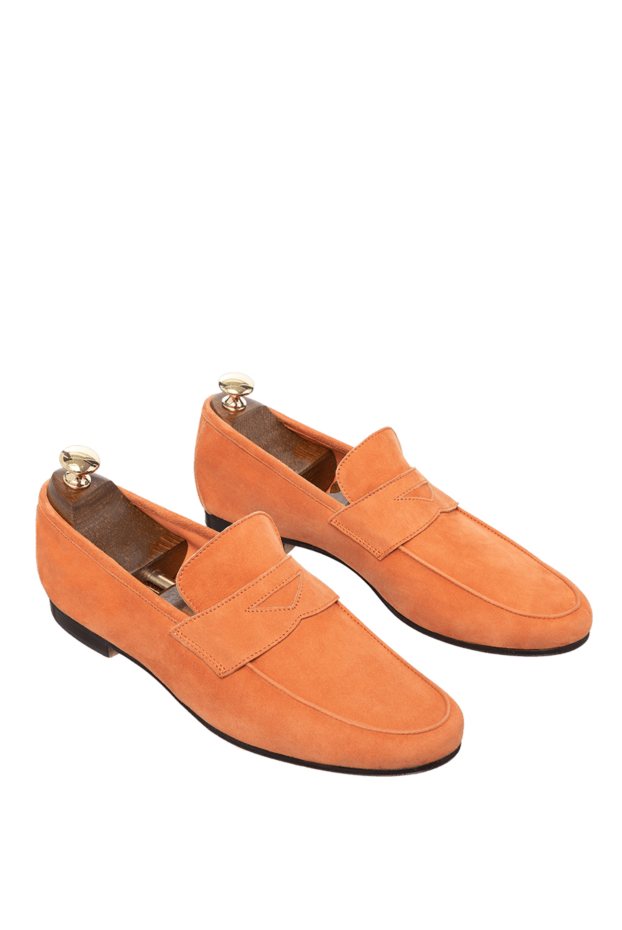 Andrea Ventura vibrant orange suede penny loafers for men 160407 - photo 3