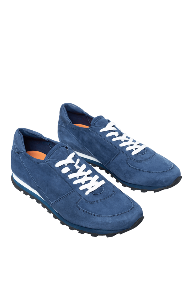Andrea Ventura men's casual suede sneakers blue 160420 - photo 3
