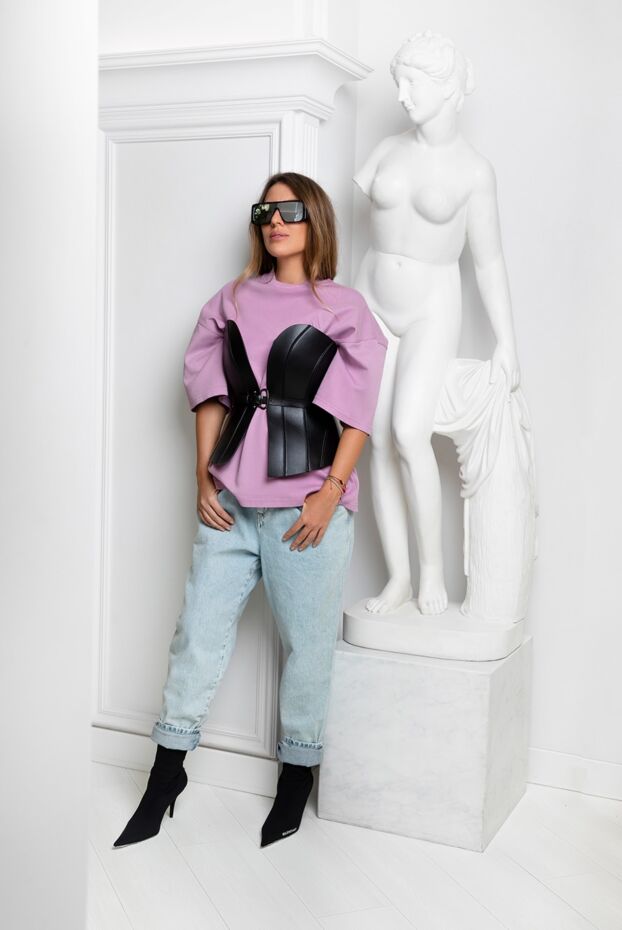 The Attico sweatshirt made of cotton and lycra purple for women 160496 - photo 2