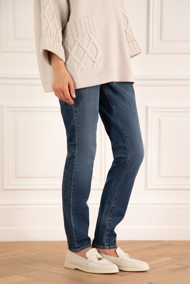 The Attico dark blue women's slim jeans 160499 - photo 3