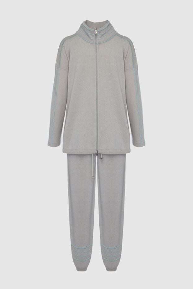 Panicale women's suit wool silk and cashmere sports cut with zipper 160522 - photo 1
