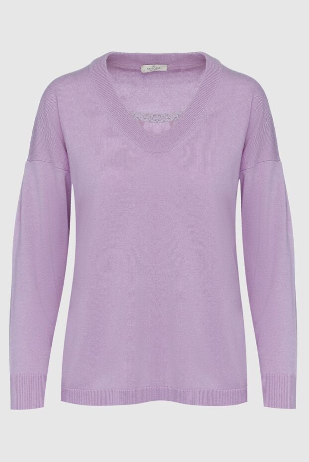 Panicale purple womens jumper with a v-neck 160537 - photo 1