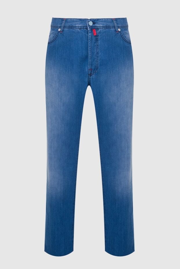 Kiton джинсы из хлопка с легким винтажным эффектом и прямым кроем 160572 - фото 1