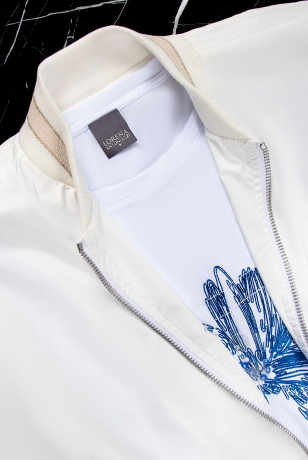 Lorena Antoniazzi t-shirt white women's with an embroidered flower and sequins 160686 - photo 2