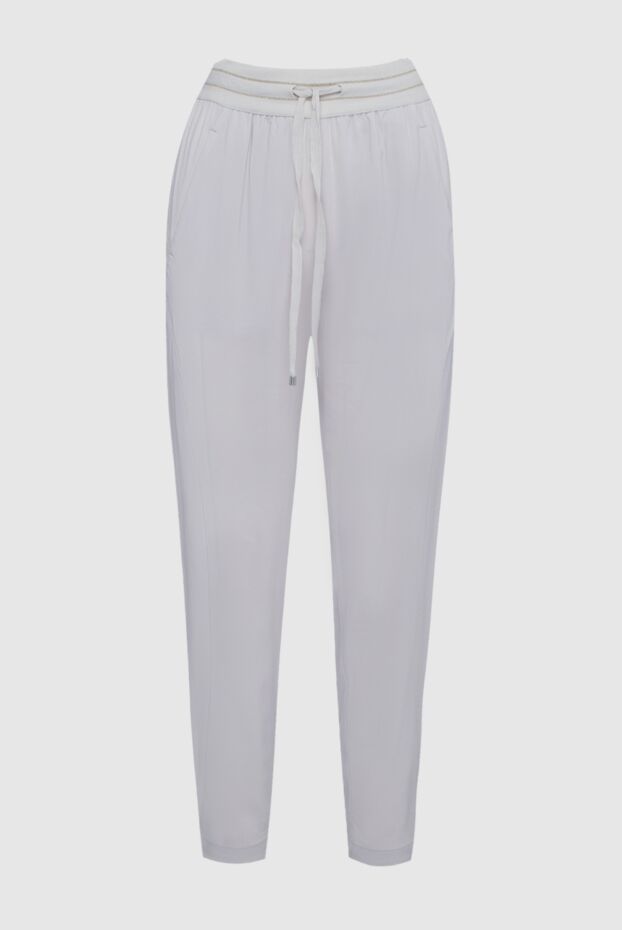 Lorena Antoniazzi женские брюки из вискозы белые женские купить с ценами и фото 160704 - фото 1