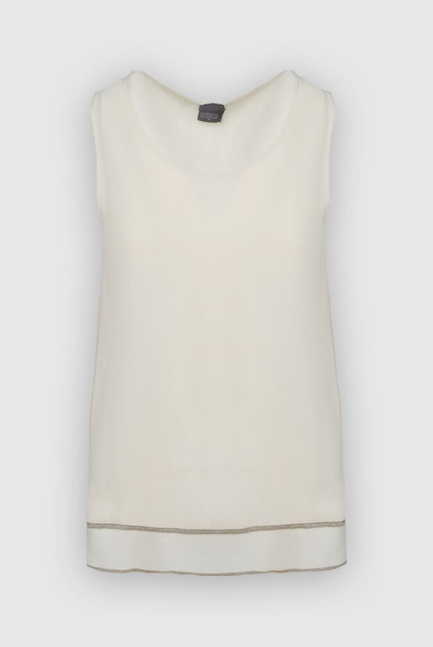 Lorena Antoniazzi delicate ivory top with elegant hem 160710 - photo 1