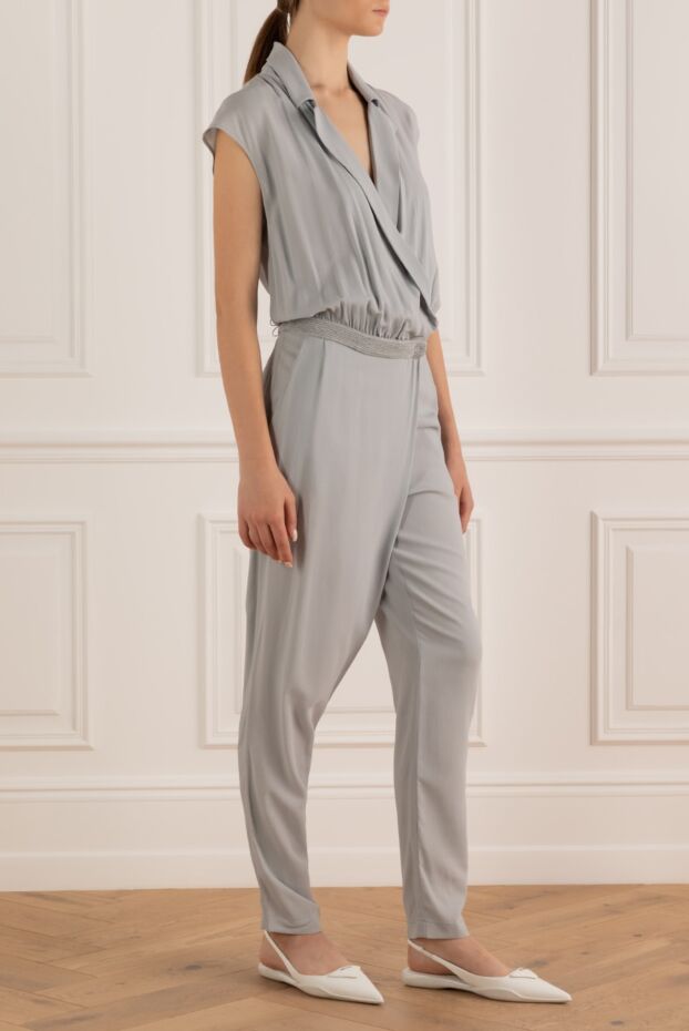 Lorena Antoniazzi elegant sleeveless grey jumpsuit with draping 160719 - photo 3