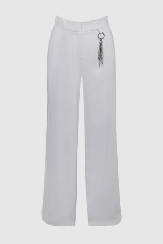 Lorena Antoniazzi women's straight-leg pants with charm white 160729 - photo 1