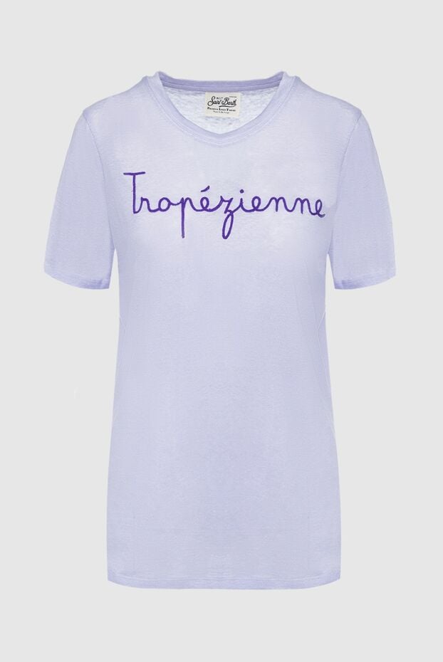 MC2 Saint Barth t-shirt made of linen purple for women 160900 - photo 1