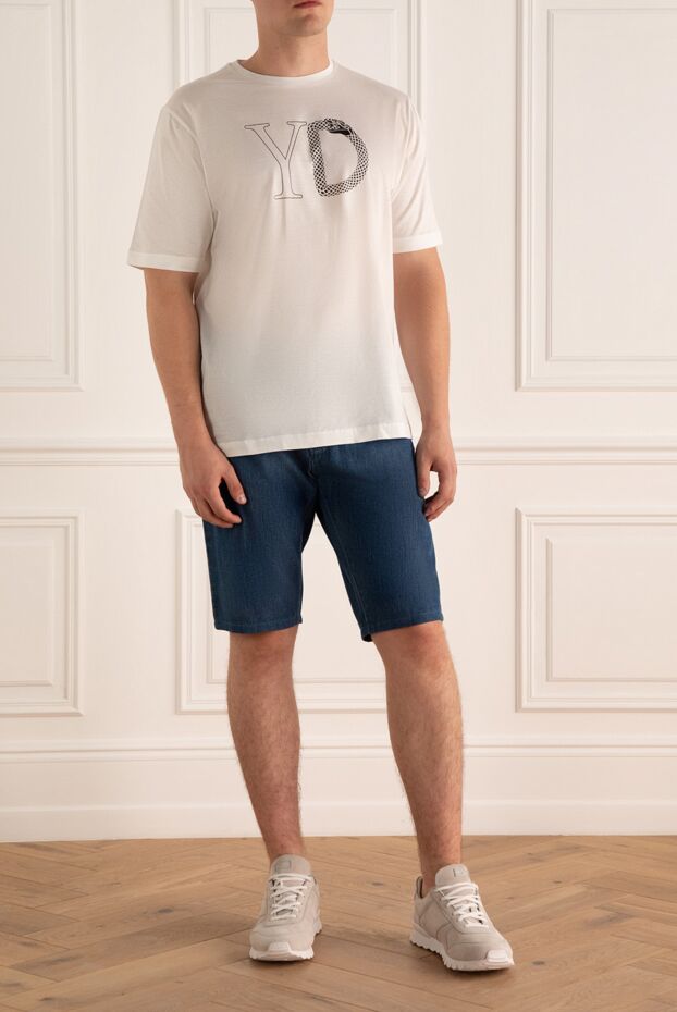 Scissor Scriptor comfortable fit denim shorts with branded embroidery 160921 - photo 2