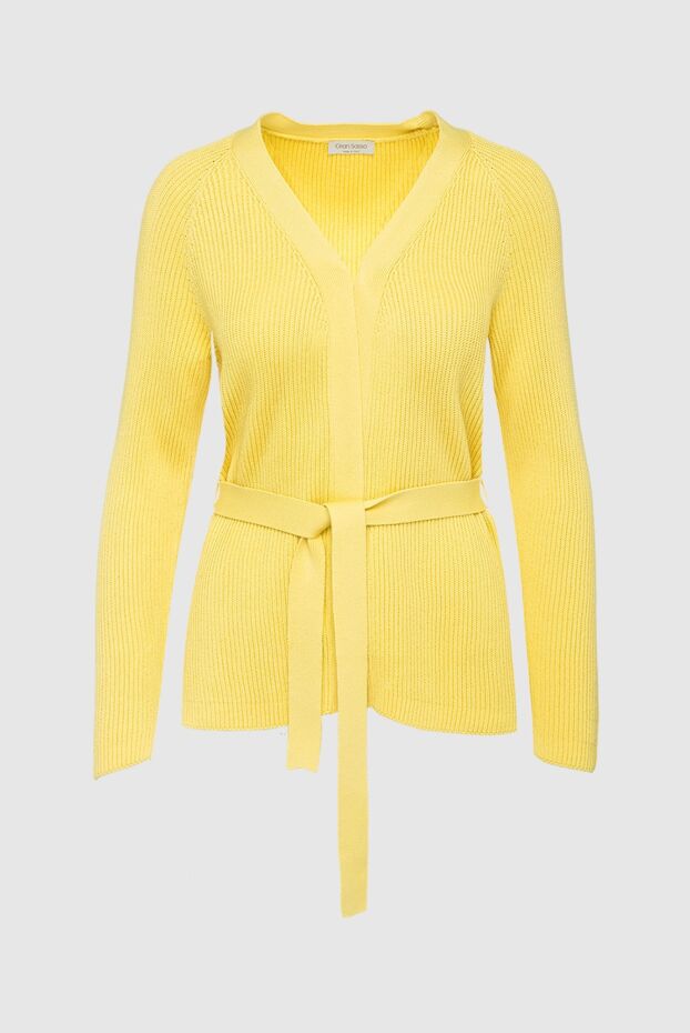 Gran Sasso woman yellow cotton cardigan for women buy with prices and photos 160949 - photo 1