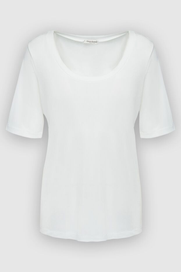 Gran Sasso woman white viscose and polyamide t-shirt for women buy with prices and photos 160954 - photo 1