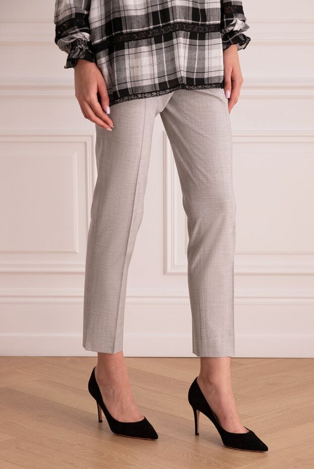 Peserico women's gray pants with a zipper 161061 - photo 3