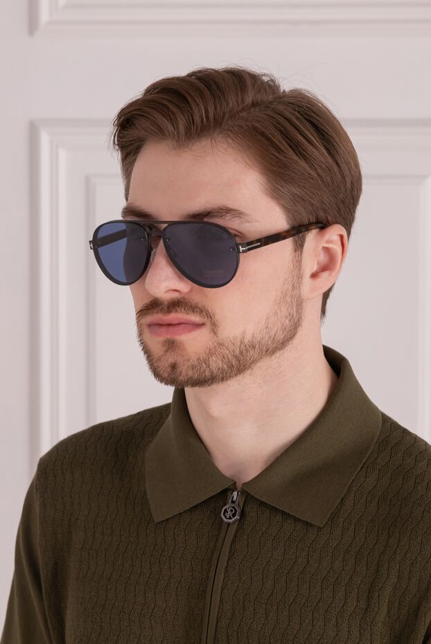 Tom Ford мужские очки солнцезащитные из металла и пластика синие мужские купить с ценами и фото 161111 - фото 2