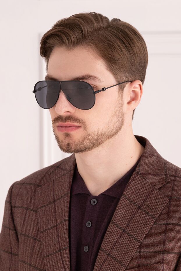 Dior man sunglasses made of metal and plastic, black, for men buy with prices and photos 161192 - photo 2