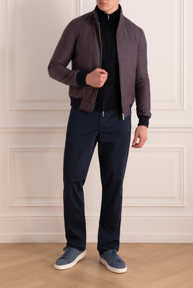Cesare di Napoli мужские куртка из шерсти и кашемира фиолетовая мужская купить с ценами и фото 161202 - фото 2