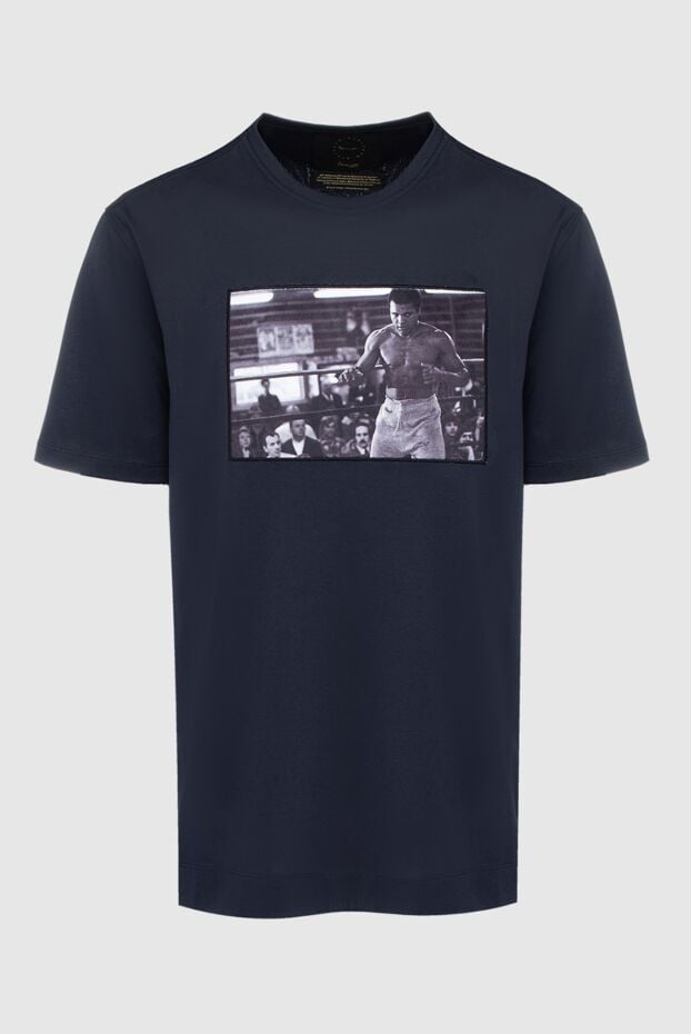 Limitato men's blue cotton t-shirt with print (markdown) 195814 - photo 1