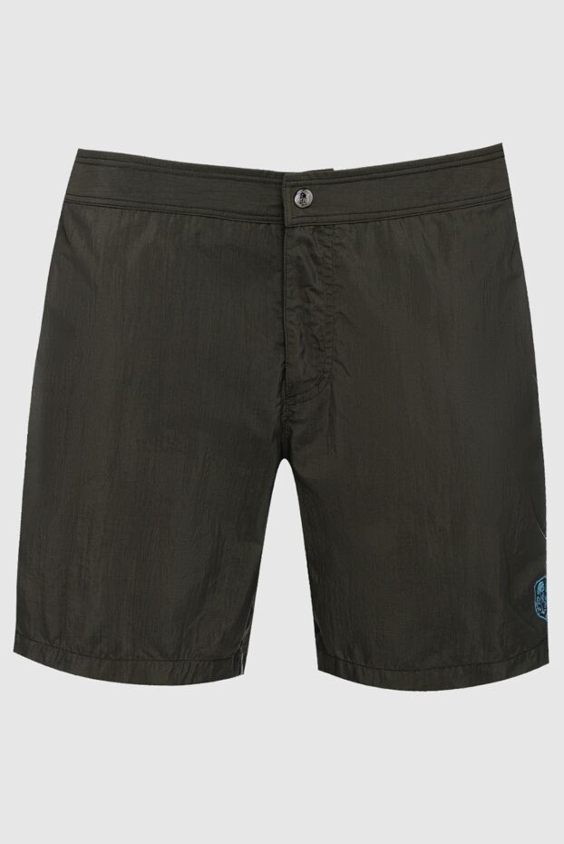 Corneliani мужские шорты пляжные из полиэстера зеленые мужские купить с ценами и фото 161242 - фото 1