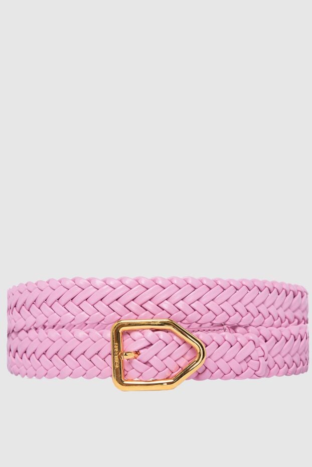 Tom Ford pink women's braided smooth leather belt with pentagon buckle 161267 - photo 1