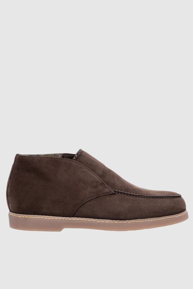 Doucal`s nubuck slip-on boots with stitched edges and soft upper 161313 - photo 1