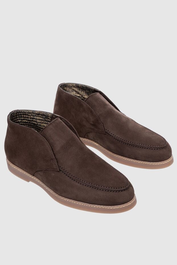 Doucal`s nubuck slip-on boots with stitched edges and soft upper 161313 - photo 3