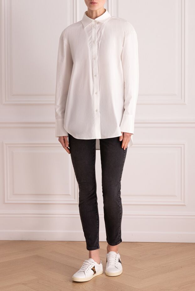 MSGM woman white cotton and polyamide blouse for women buy with prices and photos 161424 - photo 2