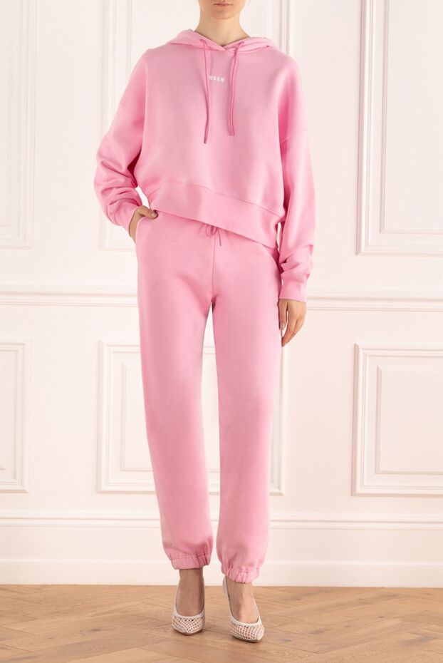 Women's marshmallow-colored tracksuit with mini logo (markdown) - photo 2