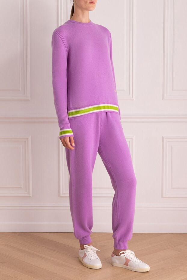 MSGM walking suit made of merino and cashmere purple for women 161433 - photo 3